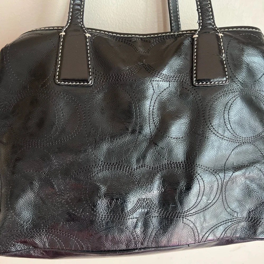 Coach Black Signature Tote Bag